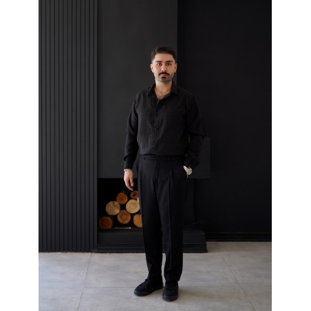 شلوار مردانه پارچه ای مشکی کد 230