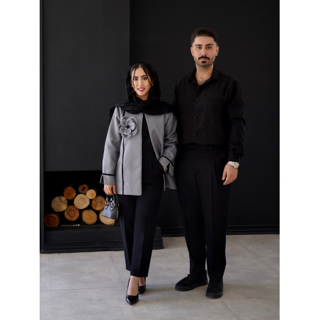 شلوار مردانه پارچه ای مشکی کد 230