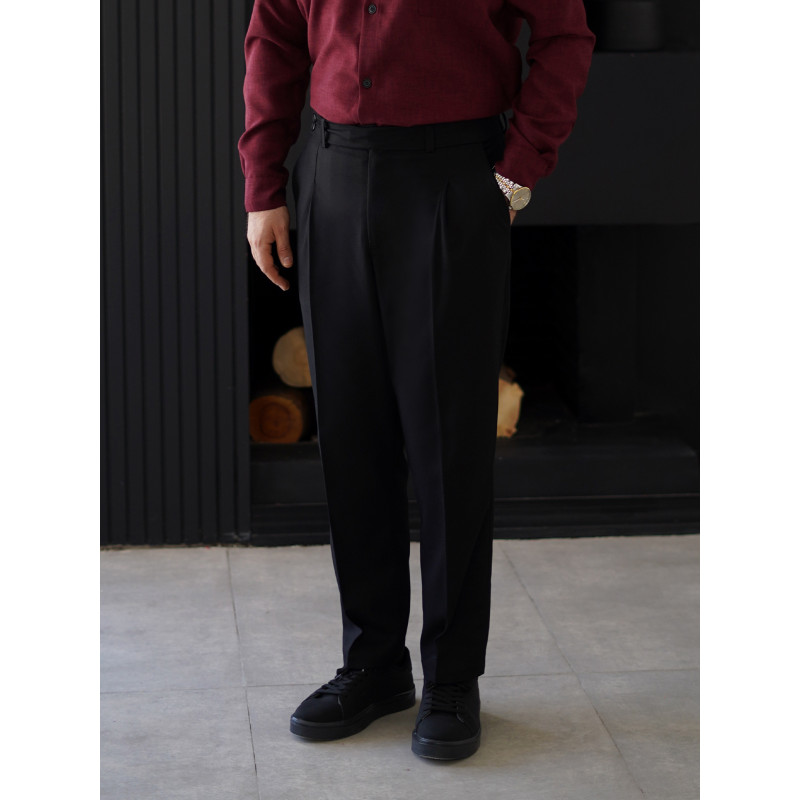 شلوار مردانه پارچه ای مشکی کد 230