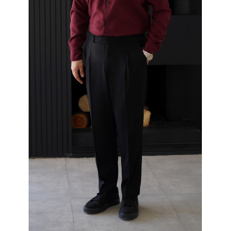 شلوار مردانه پارچه ای مشکی کد 230