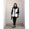 وست زنانه ژاکارد سفید کد 256
