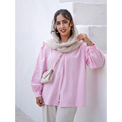 شومیز لینن صورتی کد 270