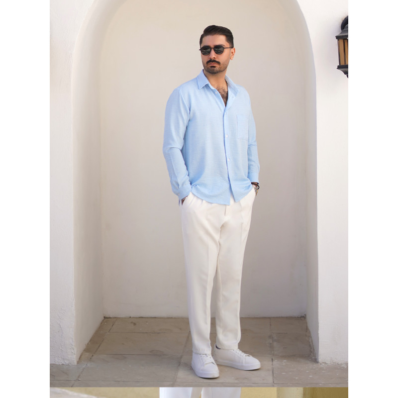 شلوار مردانه پارچه ای سفید کد 232