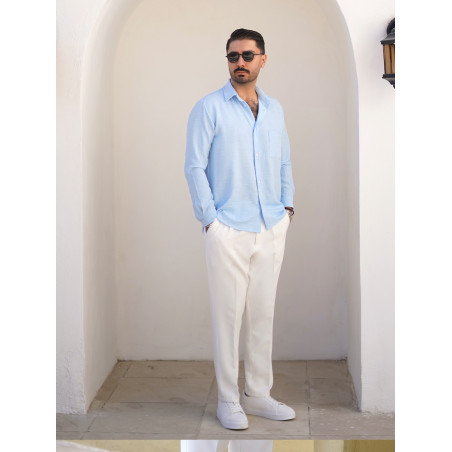 شلوار مردانه پارچه ای سفید کد 232