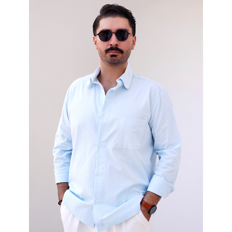 پیراهن مردانه لینن تمام نخ