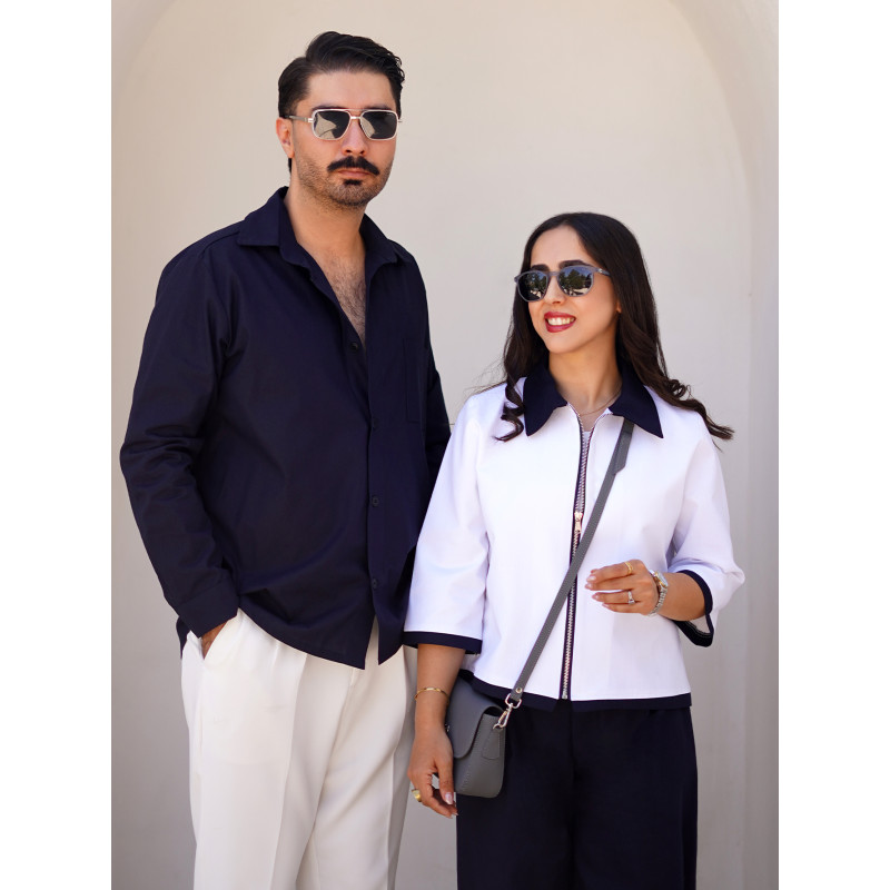 بامبر زنانه لینن سفید