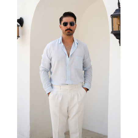 شلوار مردانه پارچه ای سفید کد 232