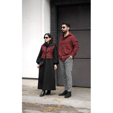 شکت فوتر پشمی زرشکی
