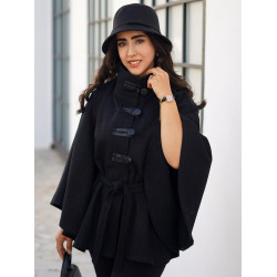 مانتو زنانه فوتر مشکی فری سایز