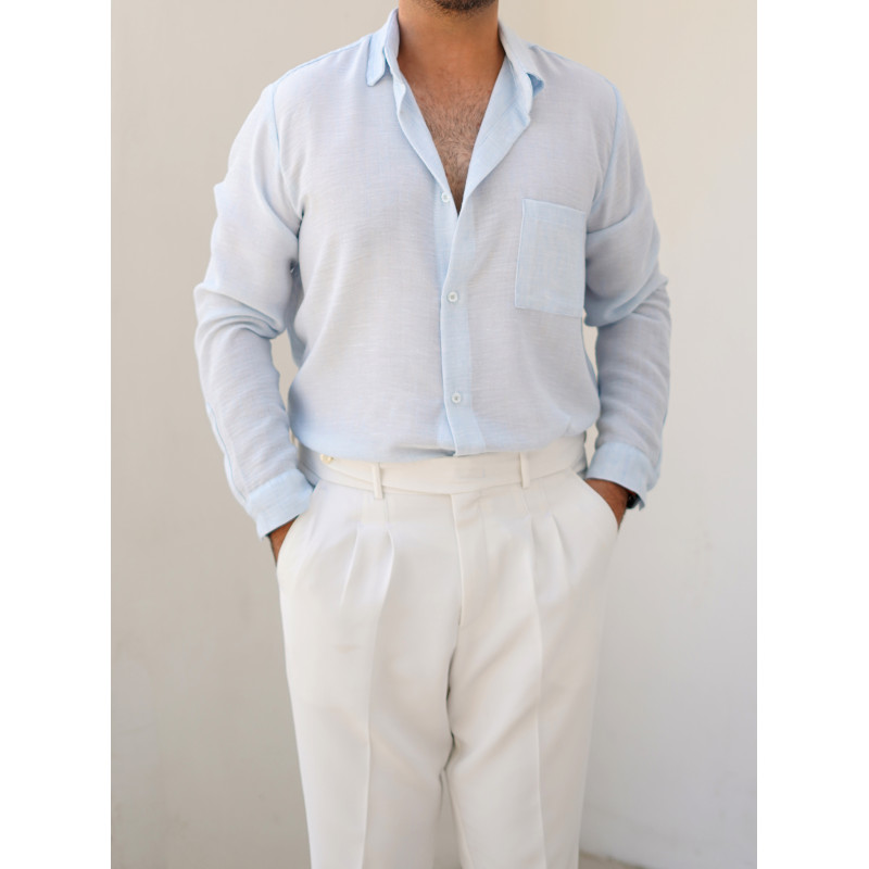 شلوار مردانه سفید کمر انگلیسی
