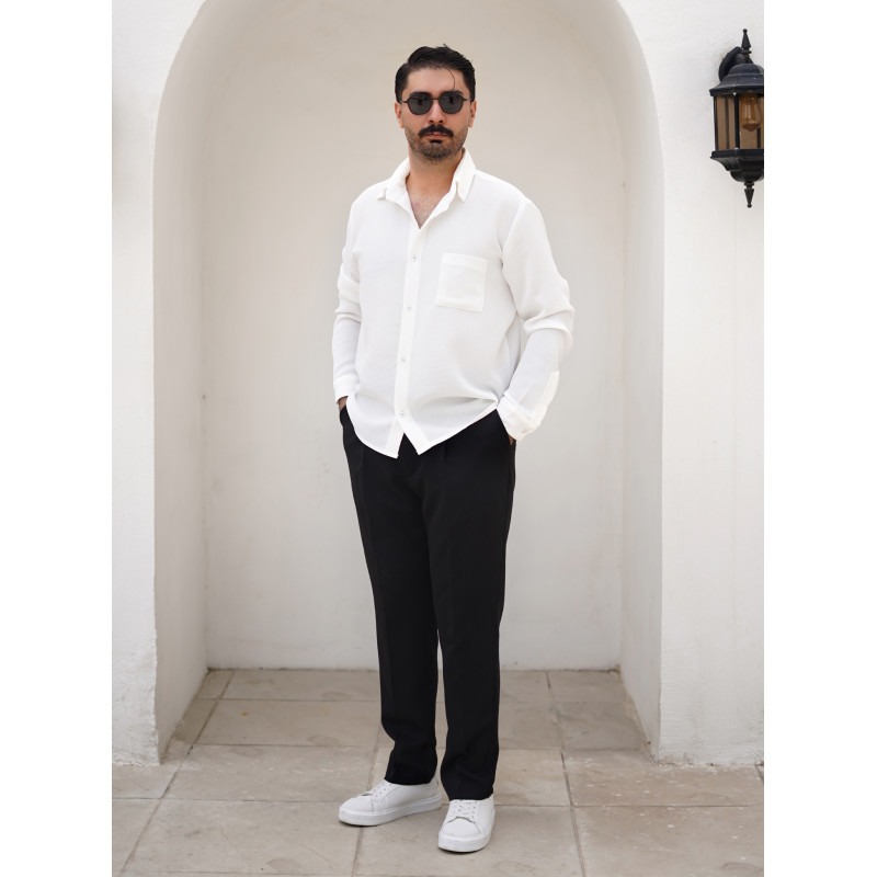شلوار مردانه مشکی کمر انگلیسی