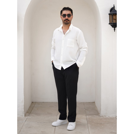 شلوار مردانه مشکی کمر انگلیسی