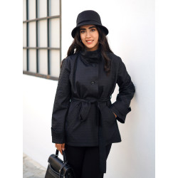 بارانی زنانه مشکی آستردار